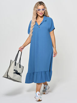 Платье 0339-1с темно-голубой - Dora фото 4