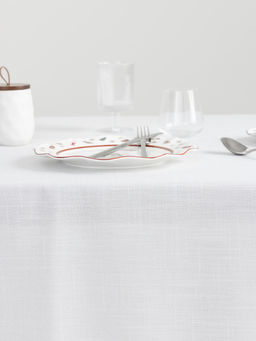 Скатерть, 160х160 см, полиэстер, бело-серебристая, Floe - Anna lafarg фото 5