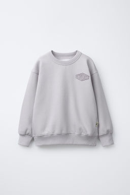 SWEATSHIRT AND JOGGER SET WITH TEXT PATCH - Zara фото 2