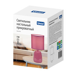 UML-B305 E14 PINK Светильник настольный декоративный под лампу Е14, 40W. Механический выключатель. Розовый. ТМ Uniel - Volpe фото 8