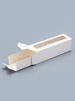 Цена за 5 шт. Коробка кондитерская для макарун, с ложементом, белая 18×5.5×5.5 см