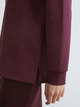 Ta?l? Oversize Kad?n Sweatshirt Tunik