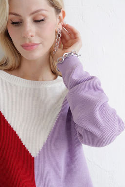 Martichelli Джемпер красно-лавандовый  фото 2