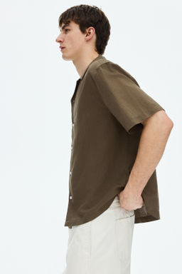 Camisa resort en mezcla de lino Relaxed Fit - H&m фото 13
