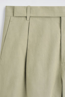 PANTAL?N BARREL LEG RELAXED FIT DE ALGOD?N Y LINO - H&m фото 6