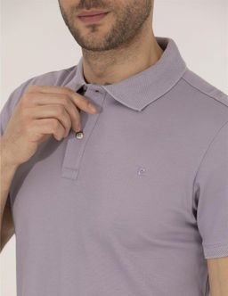 Lila Slim Fit Polo Yaka Merserize Ti__rt - Pierre cardin фото 7