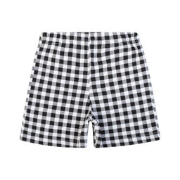 Пижама детская черная клетка спящий мишка