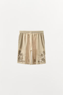 EMBROIDERED BEAD BERMUDA SHORTS - Zara фото 6