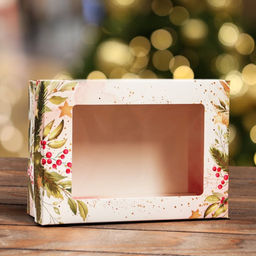 Цена за 5 шт. Коробка складная, крышка-дно, с окном Коробка счастья 21 х 15 х 7 см