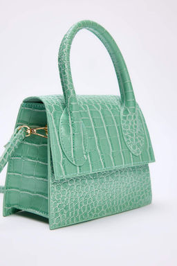 Mint Dokulu Capraz Ask?l? Kad?n Mini Boy City Canta TWOAW25OC00000