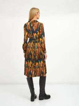 платье на поясе с красочным принтом - Glenfield фото 6