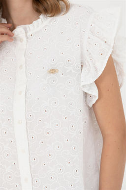 U. S. Polo Assn Женская белая рубашка с коротким рукавом - U.s. polo assn фото 7