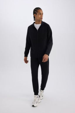 DeFactoFit Slim Fit Sporcu Jogger Esofman Alt? Dar Kesim Skuba Dalg?c Kumas Standart Paca Beli Bagc?kl? Lastikli Paca