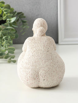 Сувенир полистоун "Пышечка. Удивление" белый песок 11,5х11х16см