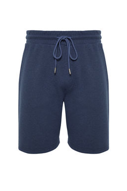 TRENDYOL MAN Indigo Slim/Dar Kesim Dokulu Waffle Lastik Belli Kordonlu Sort TMNSS24SR00029 - Trendyolmilla фото 6