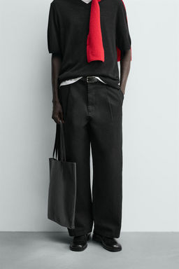 WIDE-LEG PLEATED TROUSERS - Zara фото 2