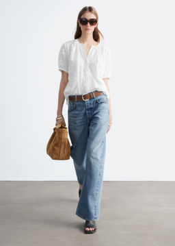Blusa de corte holgado con mangas abullonadas - H&m фото 3
