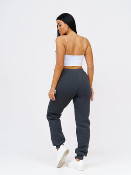 Брюки женские футер 3-х нитка антрацит/меланж