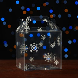 Цена за 5 шт. Складная коробка из PVC 11 x 11 x 11 см Праздничное настроение
