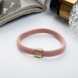 Цена за 10 шт. Резинка для волос «Палермо», квадрат, 6 см, розовая