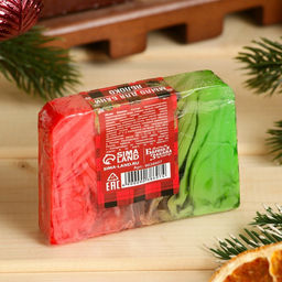УЦЕНКА Мыло СПА - уход для бани и сауны С Новым Годом яблоко, Банная Забава 80 гр  фото 3