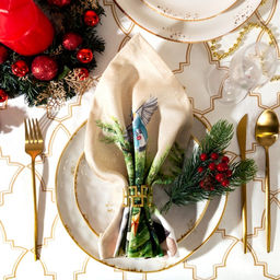 Набор салфеток сервировочных «Этель» Noble Christmas, 4 шт., бежевые, 40×40 см
