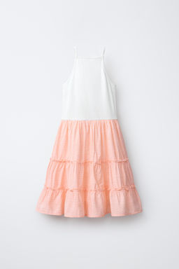 VESTIDO RIB VOLANTES / Naranja claro - Zara фото 2