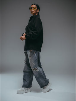 Брамея свитшот женский (черный) - Lovetex фото 4