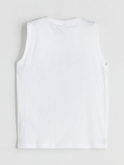 Bisiklet Yaka Bask?l? Erkek ?ocuk Atlet