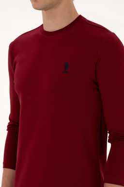 Erkek Bordo Basic Sweatshirt Sepette S_rpriz _ndirim - U.s. polo assn фото 7