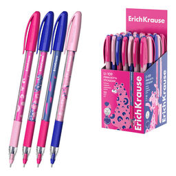 Цена за 2 шт. Ручка шар. ErichKrause "Pinna Kotta U-109" (65165) синяя, 1мм, трехгран. корпус, игольчатый стержень, одноразовая