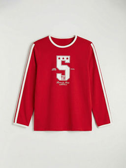 Bask?l? Uzun Kollu K?z ?ocuk Ti??rt