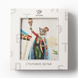 Цена за 2 шт. Скатерть новогодняя "Этель" "Щелкунчик" d=220 см, 100% хл, саржа 190 г/м2