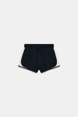 SHORT TEJIDO COMBINADO / Azul / Blanco - Zara фото 6