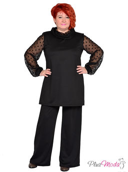 ТУНИКА ИЗ ТРИКОТАЖА МИЛАНО Модель №1762 размеры 44-84 - Plus moda фото 4