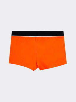 Плавки-боксеры для мальчиков оранжевые с принтом динозавра и текстом - Mark formelle фото 4