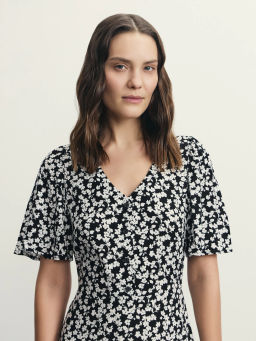 Платье миди с принтом из вискозы / Zarina  фото 6