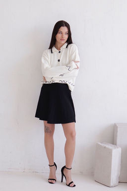 12068 Юбка чёрная вязаная - Martichelli фото 11