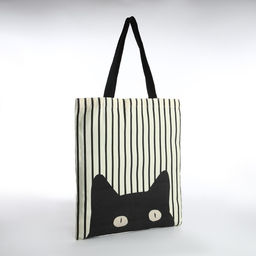 Сумка шопер без застёжки, из текстиля, цвет бежевый