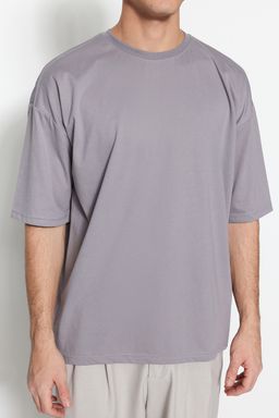 TRENDYOL MAN Siyah Basic Bisiklet Yaka Oversize/Genis Kesim K?sa Kollu T-Shirt TMNSS22TS0317 - Trendyolmilla фото 27