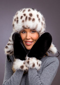 Ушанка экомех рысь блэк