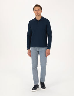 Lacivert Slim Fit Sweatshirt - Pierre cardin фото 4