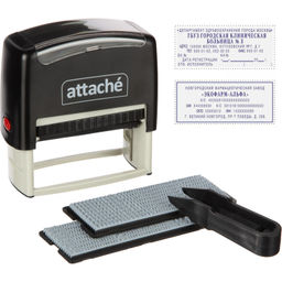 Штамп самонаборный Attache 6/8 стр. 70х32 с рамкой