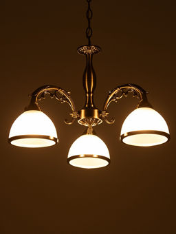 Люстра ЭкономСвет 72702/3A, 3×40 Вт, E27, 56×56×32-70 см, бронзовая