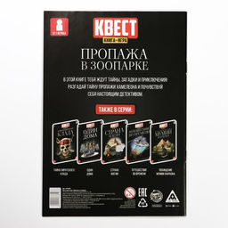 Цена за 2 шт. Квест книга - игра Пропажа в зоопарке, 22 стр., 8+, 2 версия - Буква-ленд фото 5