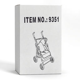 Коляская кукольная трость, металлическая, с корзиной