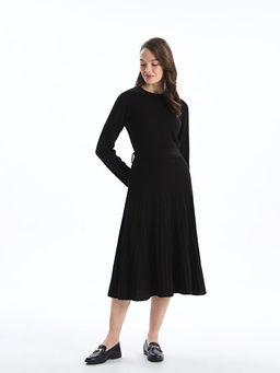 Bisiklet Yaka Kad?n Triko Elbise