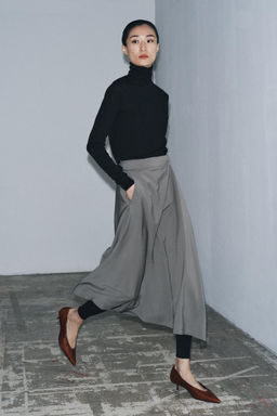 ASYMMETRIC WOOL SKIRT W COLLECTION - Zara фото 5