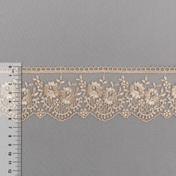 Кружево Gamma сетка 64 мм GKM-6401 в пакете 10 м  0.2 Турция TL005BE бежевый