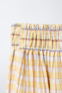 FALDA ESTAMPADO CUADROS / Amarillo - Zara фото 4